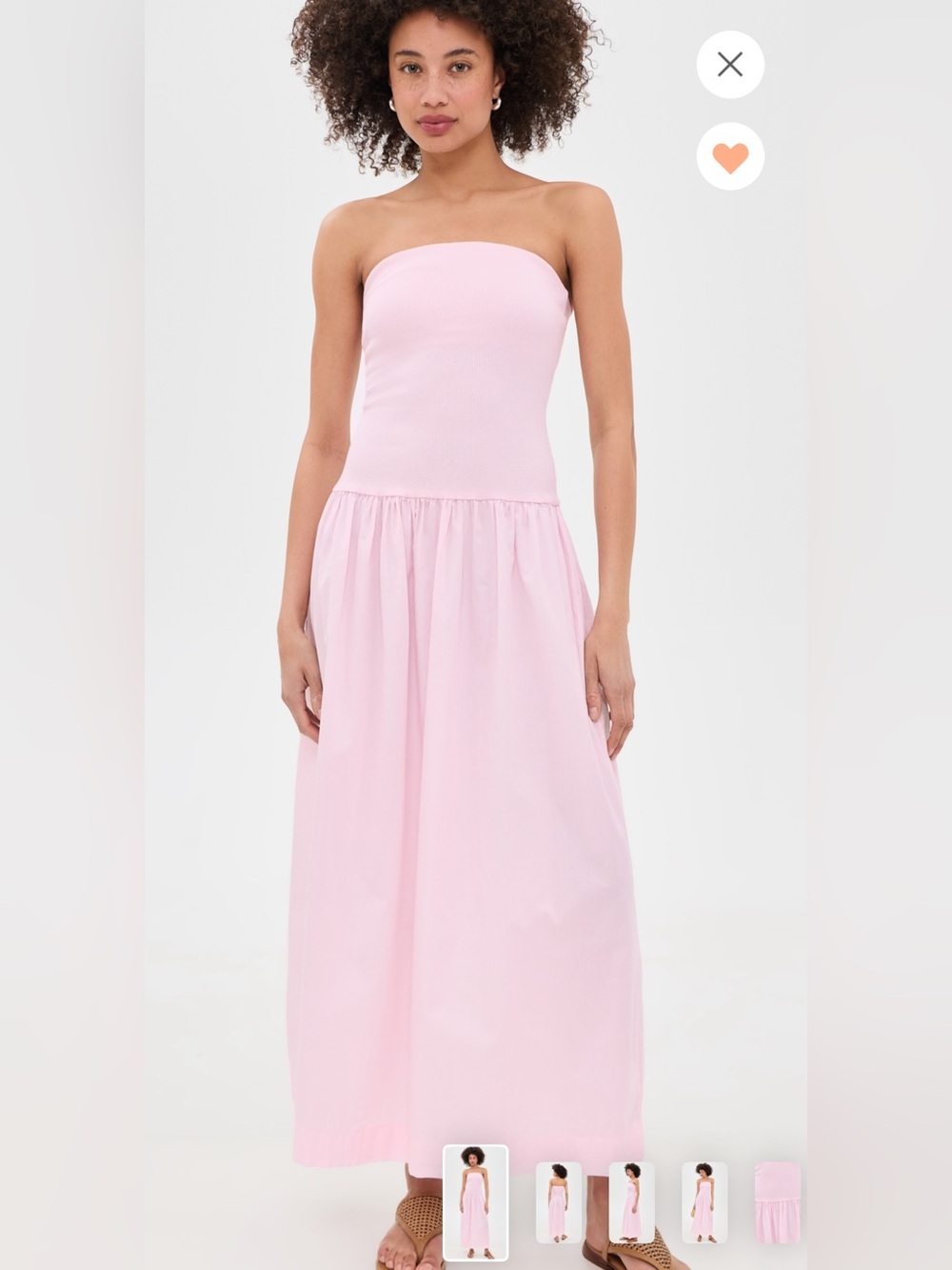 Enza Costa Cotton Bandeau Dress